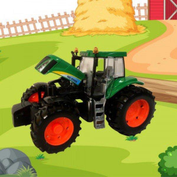Mezőgazdasági traktor nyitható motorháztetővel és ajtóval - zöld