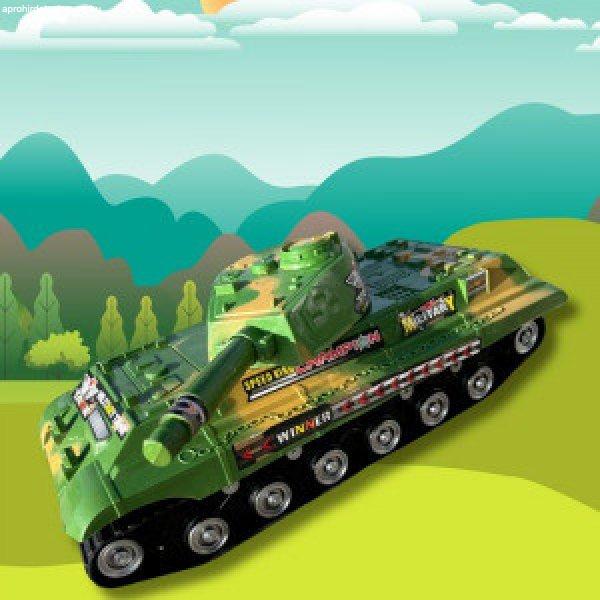 Nagy lendkerekes harckocsi, tank - zöld
