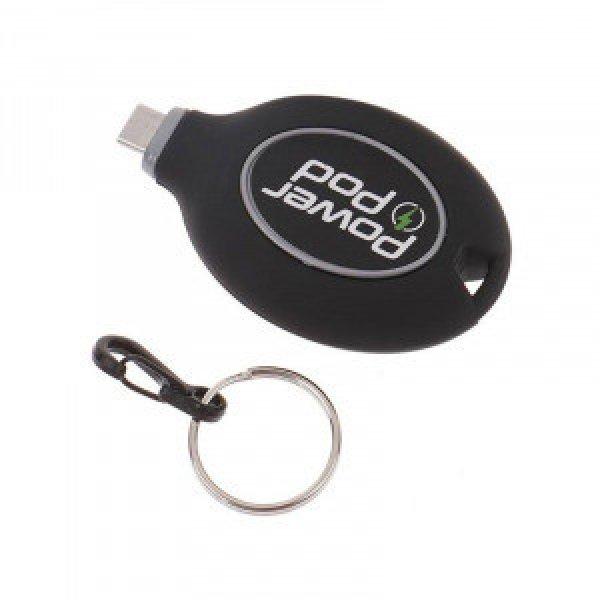 PowerPod Hordozható mini PowerBank, kulcstartó, 800 mAh, Micro USB