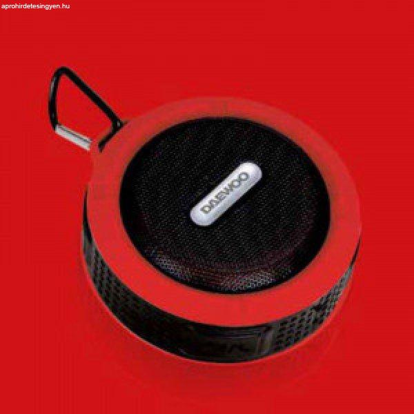 Daewoo fürdőszobai bluetooth hangszóró 3W, piros, DIBT2122RD