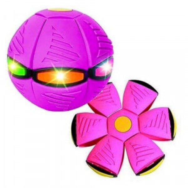 UFO disc ball - frizbi labda, led világítással-pink