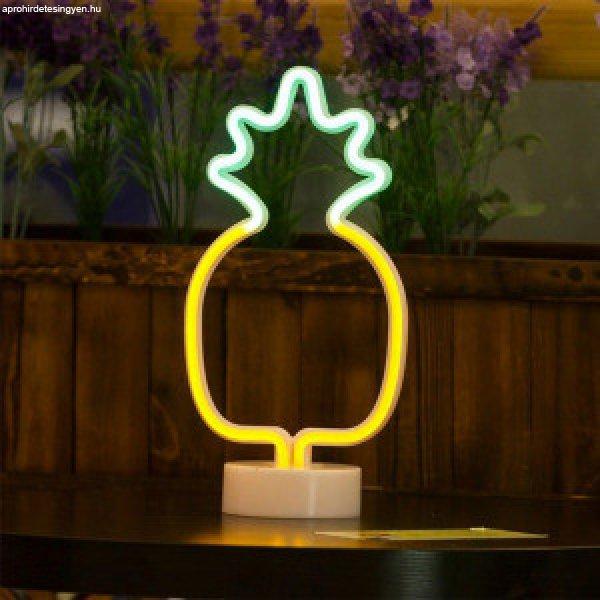 Elmes asztali dekor LED lámpa, ananász