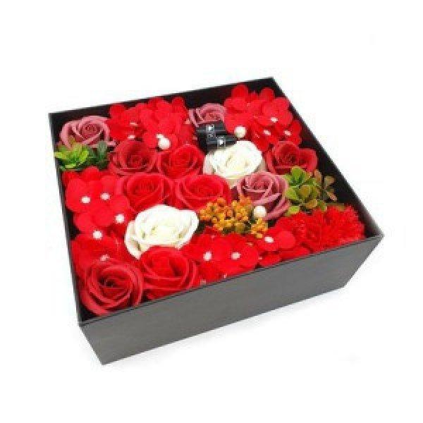 Szappan rózsadoboz wonderful present - fekete - levehető tetővel