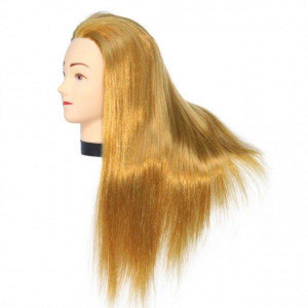 Szintetikus hajú vörös női babafej 50 cm Trixi