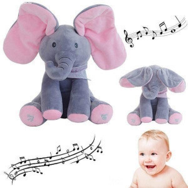 Éneklő, zenélő plüss elefánt - tökéletes ajándék (BBJ)