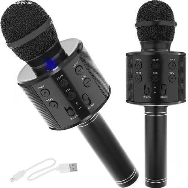 Bluetooth Karaoke mikrofon fekete színű WS-858 (BB-22189)