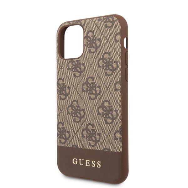 Guess Apple iPhone 11 (6.1) 2019 4G Stripe hátlapvédő tok barna
(GUHCN61G4GLBR)