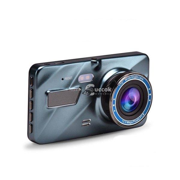 V3 autóskamera kettős objektívvel és HD kijelzővel