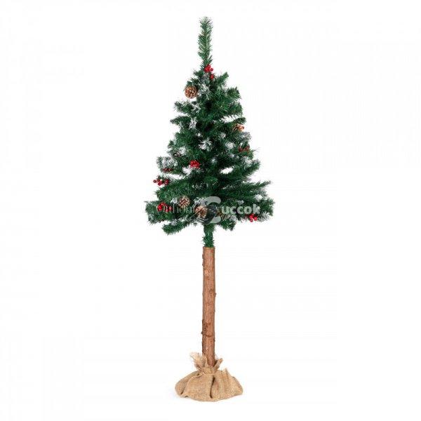Karácsonyfa 160 cm, műanyag fenyőágakkal - ünnepi dekoráció, karácsonyi
díszek