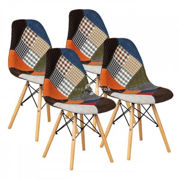 4 darab ModernHome foltvarrásos szék - design bútor, kényelmes ülés,
színes minták, modern design