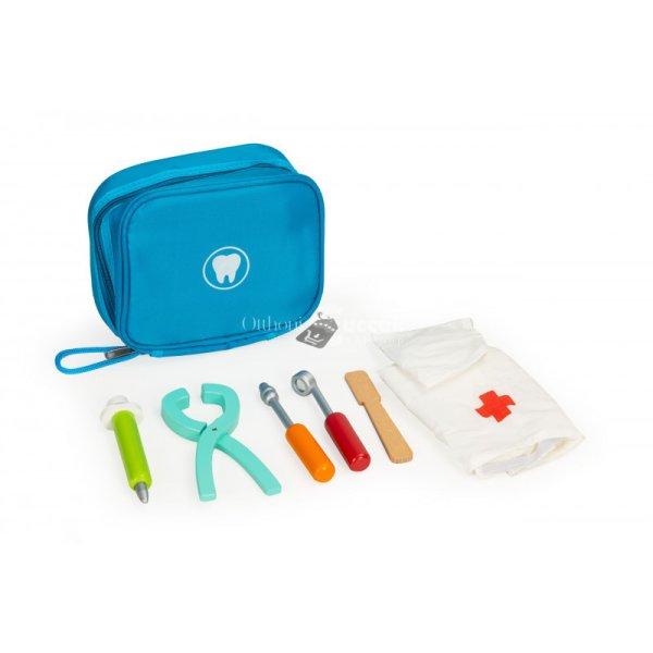Gyermek fogorvosi készlet táska 7 kiegészítővel