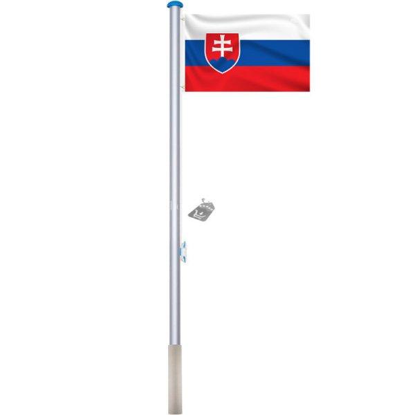 Zászlótartó rúd kétoldalas 90x150cm szlovák zászlóval