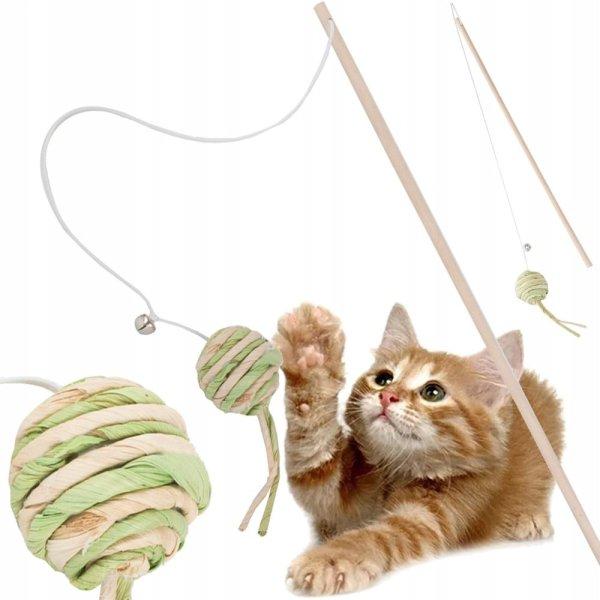 Horgászbot macska játék csörgővel