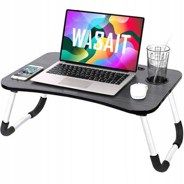 Összecsukható laptop asztal 28x60x40cm - fekete