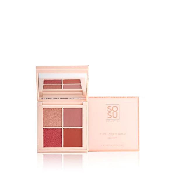 SOSU Cosmetics Szemhéjfesték paletta Berry (Eyeshadow Quad) 4,8 g