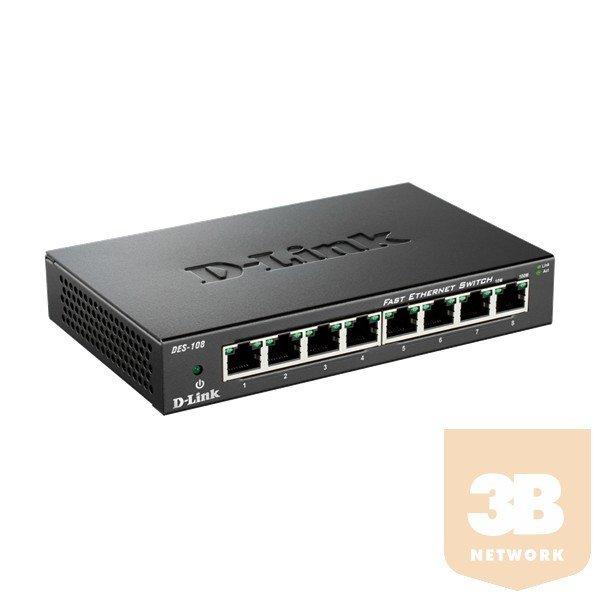 D-Link 8-port 10/100 Metal Housing Desktop Switch