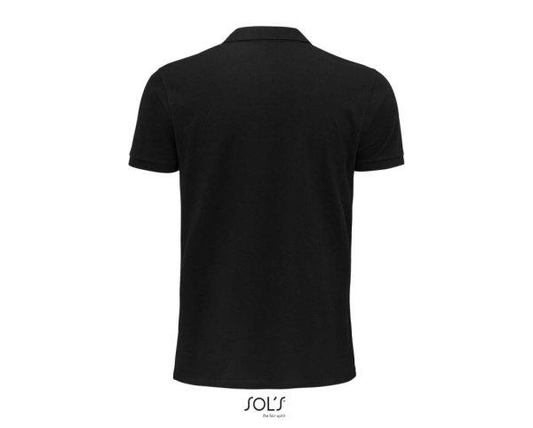 Férfi PLANET organikus rövid ujjú galléros póló, SOL'S SO03566,
Black-4XL