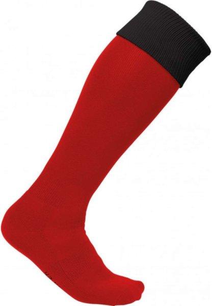 PA0300 hosszú szárú sportzokni kontrasztos színű felsö résszel Proact,
Sporty Red/Black-31/34