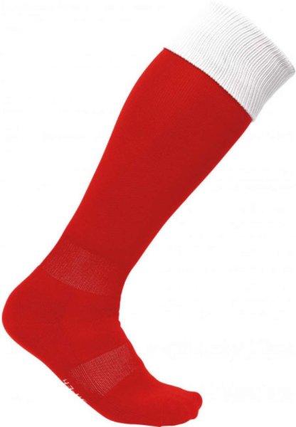 PA0300 hosszú szárú sportzokni kontrasztos színű felsö résszel Proact,
Sporty Red/White-35/38