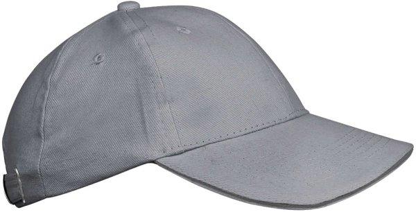 KP042 gyerek baseball sapka hat paneles fém csatos K-UP, Light Grey/Dark Grey-U