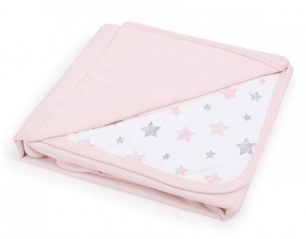 Ceba Baby pamut babapléd 90X100 cm - Candy pink + Pink Stars