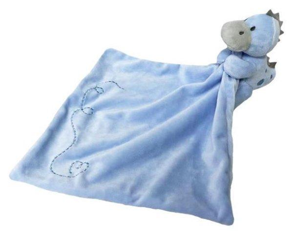 Tulilo puha plüss alvókendő - dinó kék kendővel 