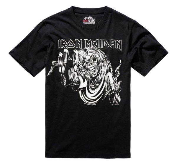 Brandit Iron Maiden póló Eddy Glow, fekete, fekete