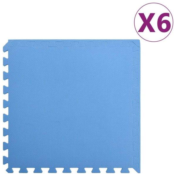 vidaXL 6 db kék EVA habszivacs padlószőnyeg 2,16 ㎡