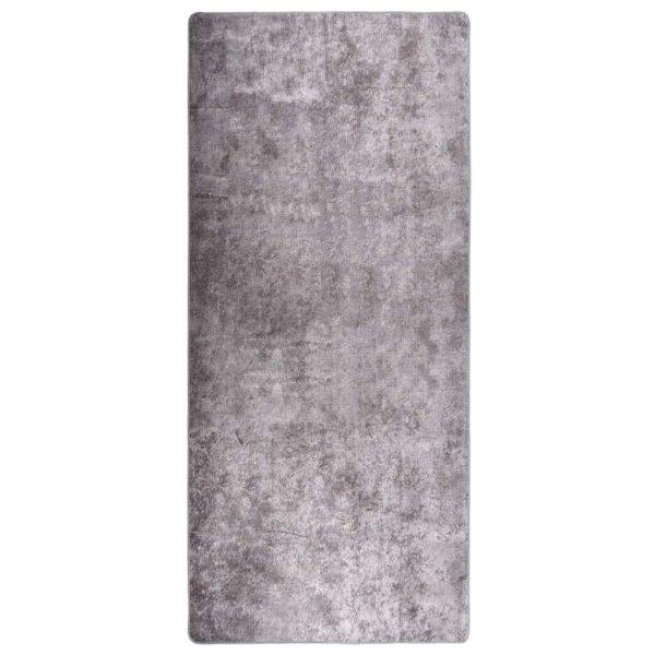 vidaXL szürke csúszásmentes mosható szőnyeg 80 x 300 cm