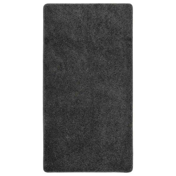 vidaXL sötétszürke csúszásmentes bozontos szőnyeg 80 x 150 cm