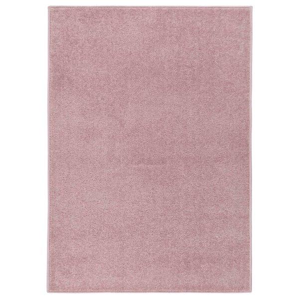 vidaXL rózsaszín rövid szálú szőnyeg 120 x 170 cm