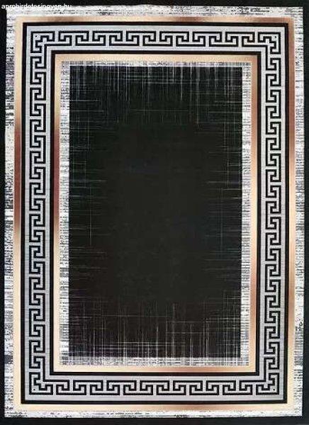 Ber Porte 2228 fekete-arany 80x150cm- vékony modern szőnyeg