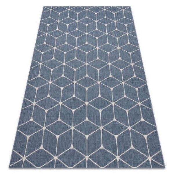 Fonott sizal flat szőnyeg 48721/591 TAKARÓKA 3D kék 160x230 cm