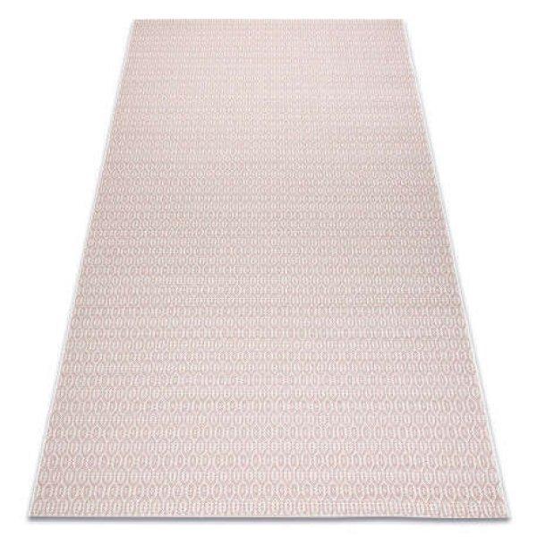 Fonott sizal flat szőnyeg 48603/526 Szemek krém rózsaszín 140x200 cm