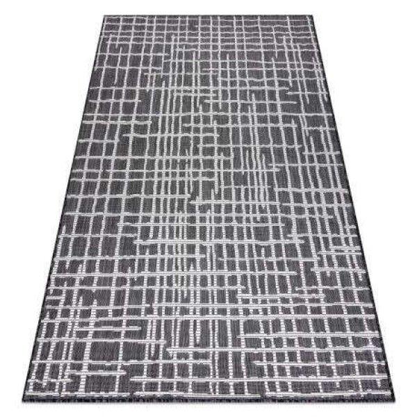 Fonott sizal szőnyeg SION vonalak 22144 lapos szövött fekete / ecru 120x170
cm