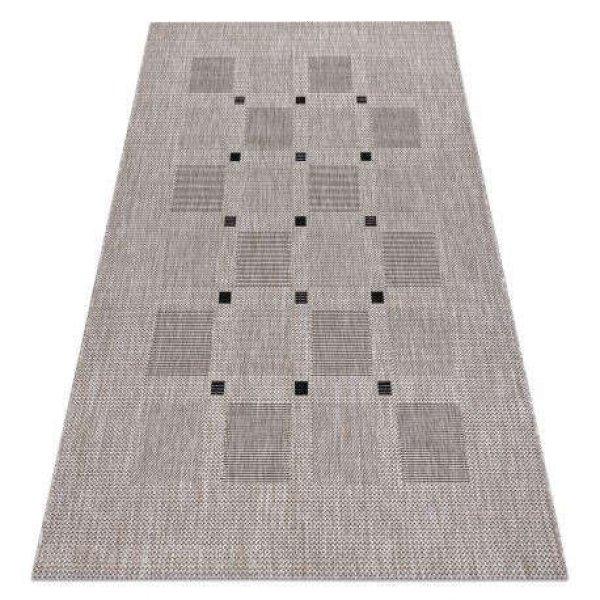 Fonott sizal floorlux szőnyeg 20079 Négyszögletes ezüst / fekete 80x150 cm