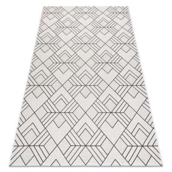 Fonott sizal flat szőnyeg 48731960 Négyzetek rombusz, геометричен
krém / szürke 140x200 cm