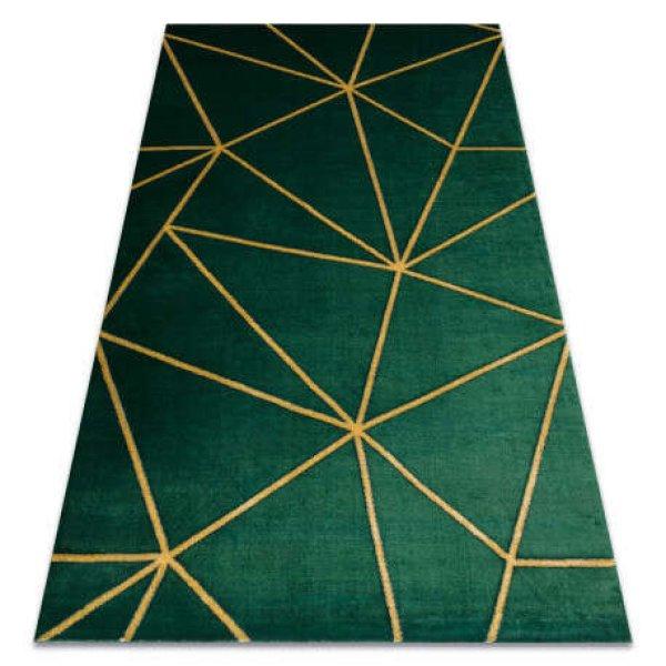EMERALD szőnyeg 1013 glamour, elegáns geometriai üveg zöld / arany 200x290
cm