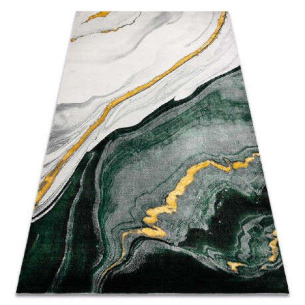 EMERALD szőnyeg 1017 glamour, elegáns márvány üveg zöld / arany 200x290 cm