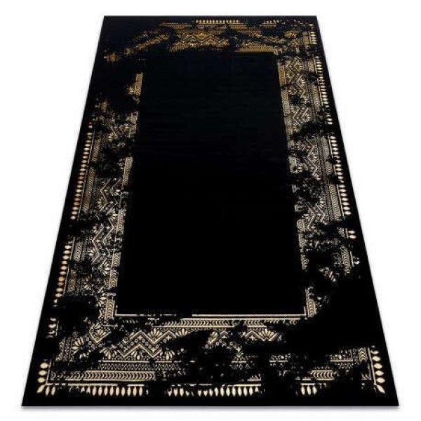 Modern GLOSS szőnyeg 408C 86 elegáns, glamour, art deco fekete / arany 160x220
cm