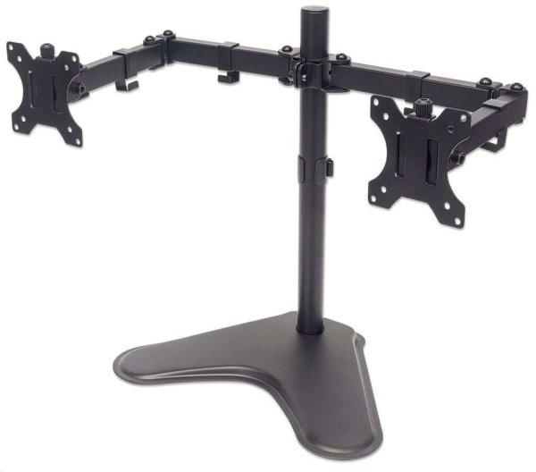Manhattan asztali állvány - dupla karos, 2db monitor részére (8kg/monitor,
13