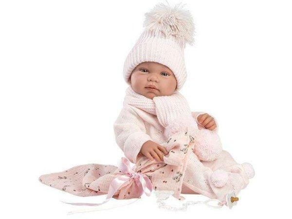 Llorens: Tina újszülött baba rózsaszín szettben babatakaróval és cumival
43cm