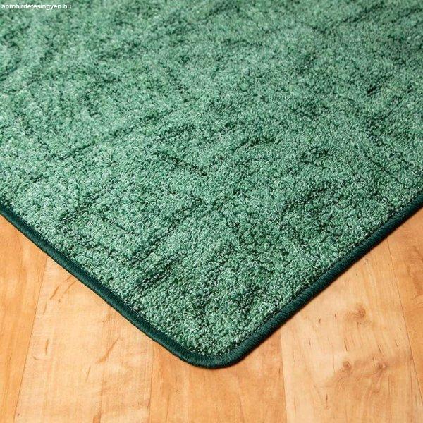 Szegett szőnyeg 70x250 cm – Zöld színben absztrakt mintával