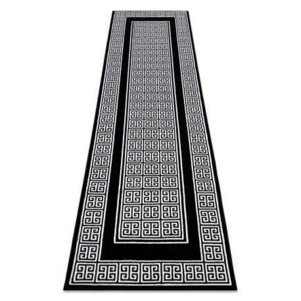 Modern GLOSS szőnyeg, futószőnyeg 6776 85 elegáns, görög fekete /
elefántcsont 60x300 cm