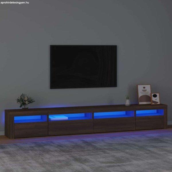 vidaXL barna tölgyszínű TV-szekrény LED-lámpákkal 270x35x40 cm