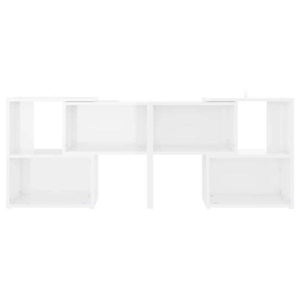 Magasfényű fehér forgácslap tv-szekrény 104 x 30 x 52 cm