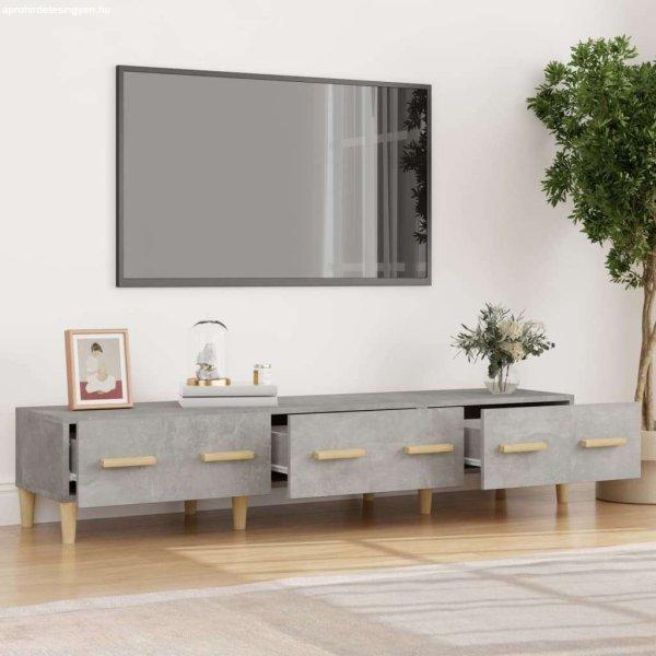 Betonszürke szerelt fa tv-szekrény 150 x 34,5 x 30 cm