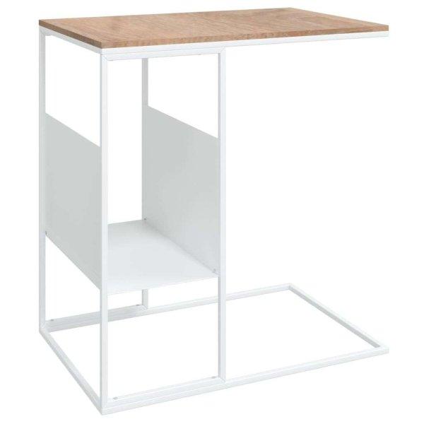 Fehér szerelt fa kisasztal 55x36x59,5 cm