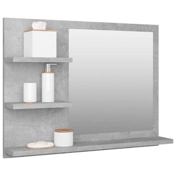 Betonszürke forgácslap fürdőszobai tükör 60 x 10,5 x 45 cm