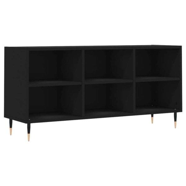 Fekete szerelt fa tv-szekrény 103,5x30x50 cm